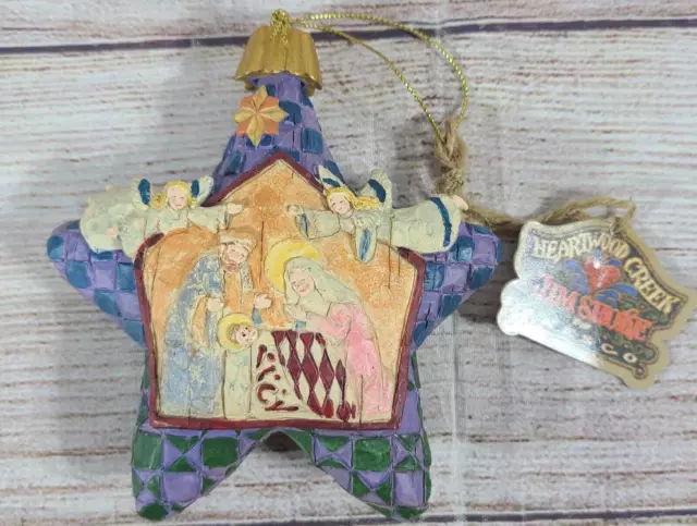 Jim Shore Heartwood Creek Star Nativity Hanging Ornament #118712 Enesco 2004