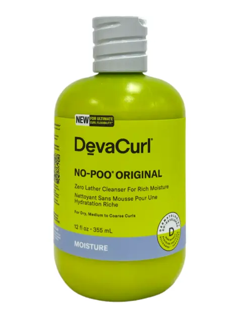 DevaCurl No-Poo Original Zero Lather Cleanser (12fl/355ml) NEW As Seen In Pics