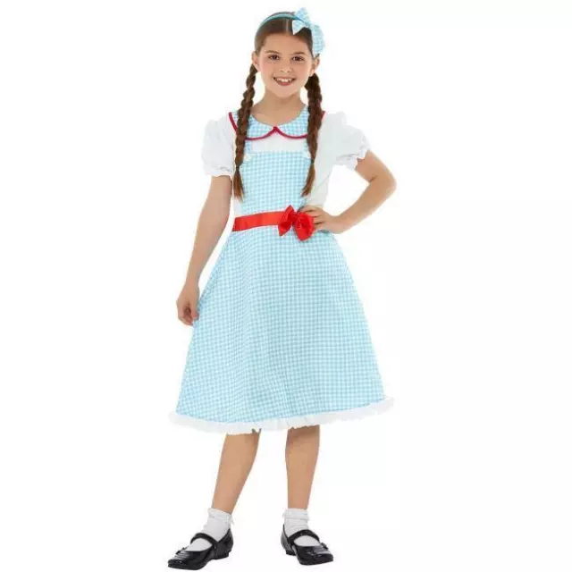 Kids Dorothy Country Girl Wizard Of Oz Fairy Tale Book Day Fancy Dress Costume