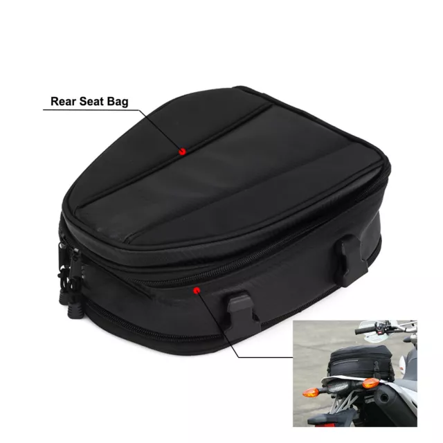 Motorcycle Tail Bag Waterproof Multifunctional Seat Luggage Saddle Bags 15Liters