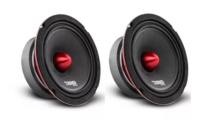 DS18 PRO-X6BM 6.5" Car Speakers with Bullet 500 W 8-Ohm Mid-Range - 2 Speakers