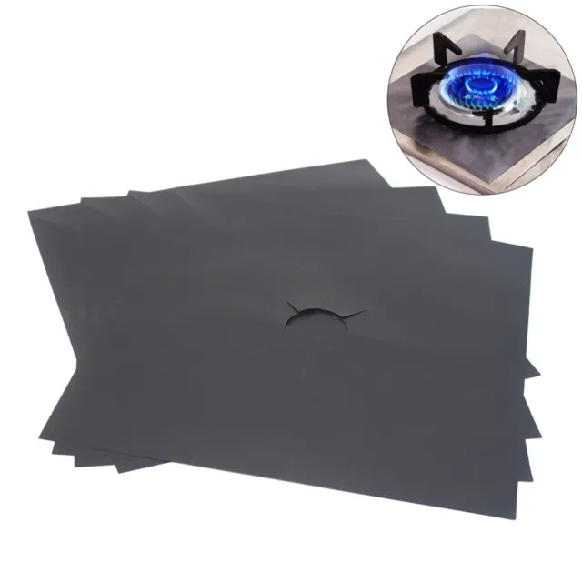 4 Pcs Oven Liner Gas Hob Square Burner Covers Range Protector Protection Pad