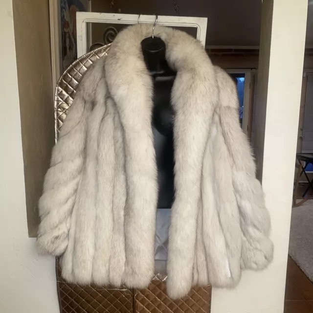 Perfect Saga  Fox Fur  Jacket-Lined  Size L One Owner