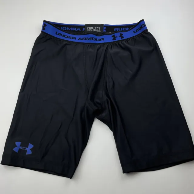 Mens size L, Under Armour, heatgear COMPRESSION sports / activewear shorts, EUC