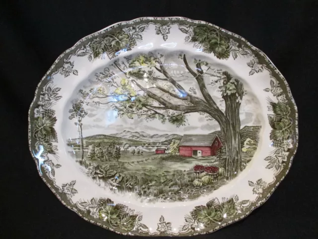 Johnson Brothers Friendly Village Harvest Time Oval Platter 14 inch