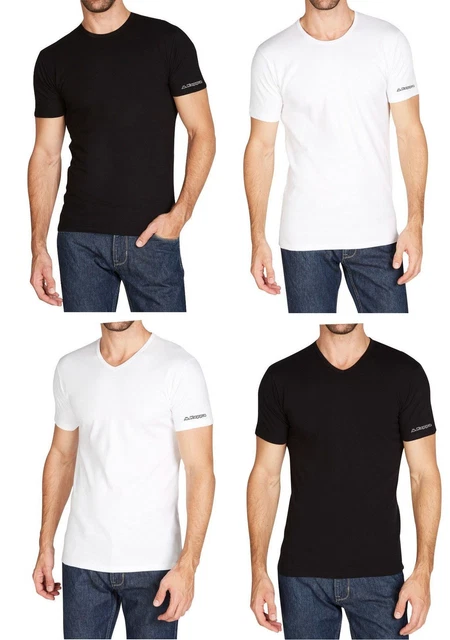 T-Shirt Tshirt Maglia Uomo Girocollo Scollo A V Kappa Manica Corta Caldo Cotone