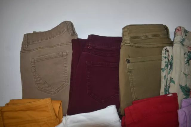 Wholesale Bulk Lot of 8 Juniors Size 1 Casual Mix Brand Pants Bottoms 2