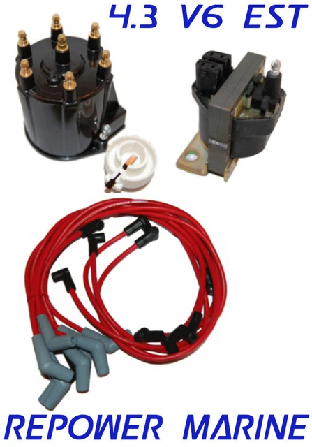 Jeu De Câbles Bougies Volvo Penta 3888325 Pour GM 4.3L V6 - Neuf