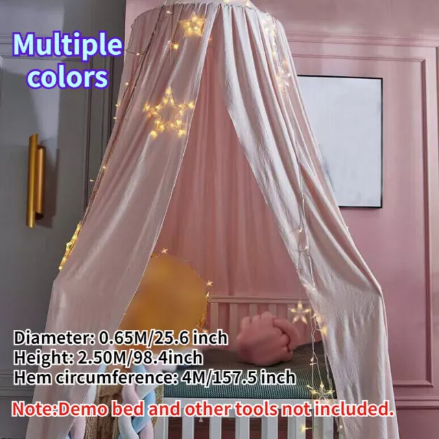 Baby Bed Canopy Bedcover Mosquito Net Kids Curtain Bedding Round Decor Dome Tent