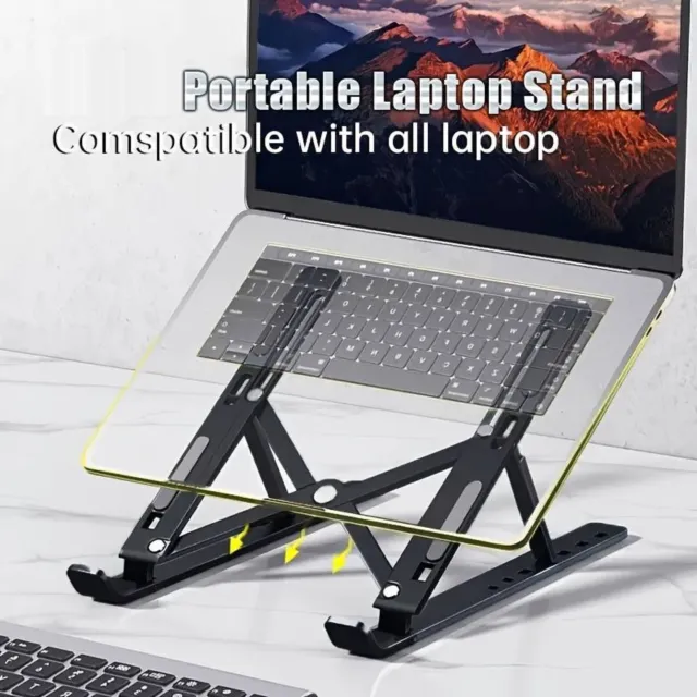 Adjustable Folding Cooling Laptop Stand Notebook Bracket Portable Tablet Holder