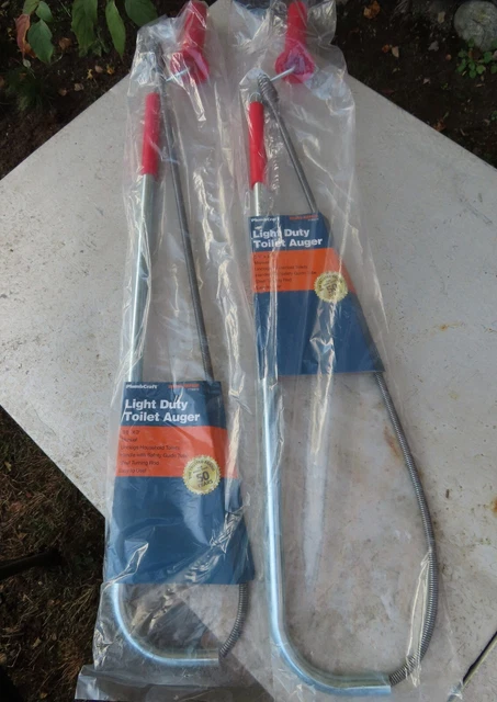 (2) PlumbCraft Drain Repair 3-foot Light Duty Toilet Augers 3/8" x 3' - NEW