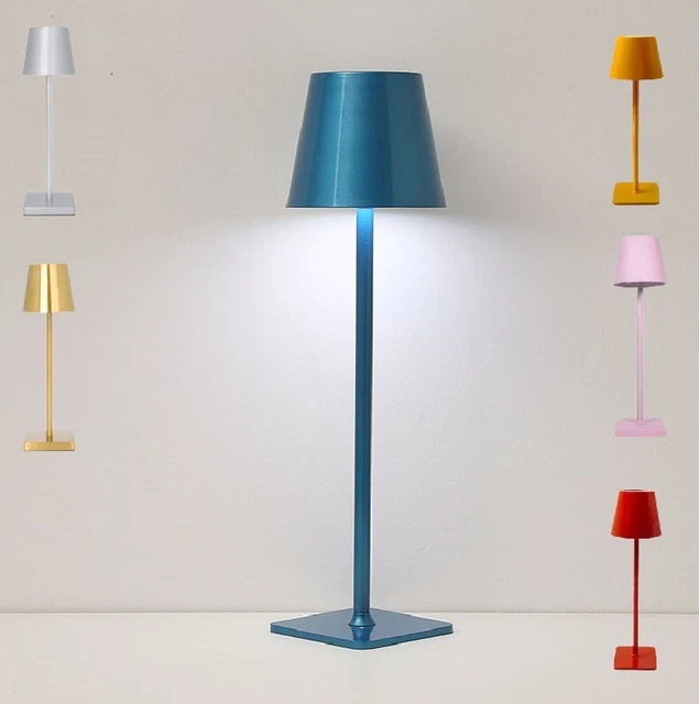 Lampada da Tavolo LED Ricaricabile Touch Poldina con Dimmer 3 Tonalità Luce 3 W