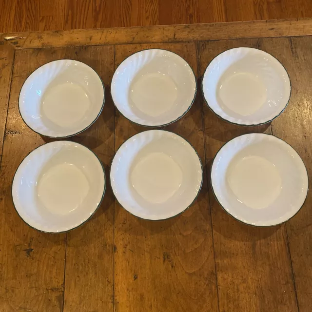 Corelle Callaway Green Ivy Soup Cereal Salad Bowls Swirl Set of 6