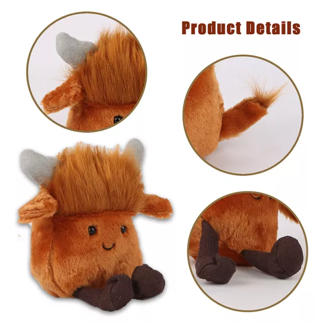 New Cute Highland Cow Animal Plush Doll Soft Stuffed Highland Cow Plush Toys F1