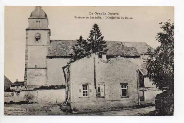 DOMJEVIN par Lunéville Meurthe et moselle CPA 54 l'église en ruines