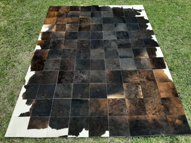 NEW COWHIDE PATCHWORK CARPET AREA RUG Cow hide  Perfect !! 3