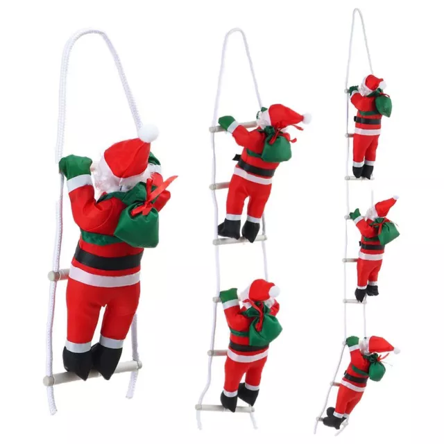 New Cute Cartoon Party Ornament Climb Ladder Doll Santa Claus Xmas Ornaments