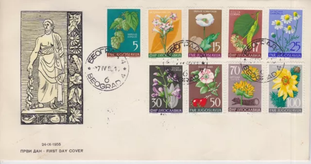 Yugoslavia 765/773 FDC Flowers 1955-89273