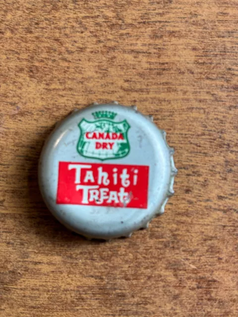 Canada Dry Tahiti Treat Vintage Soda Crown Bottle Cap - Used - Cork Lined - Nice