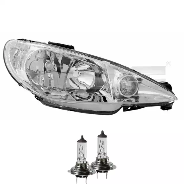 Scheinwerfer rechts H7/H7 für Peugeot 206 CC 2D 2A/C 2E/K inkl. Osram Lampen