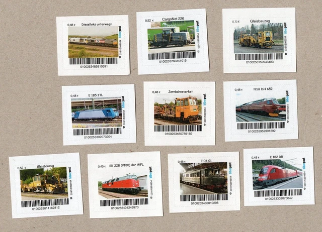 BRD - Privatpost - biberpost -  10 W - Eisenbahn train Lokomotiven