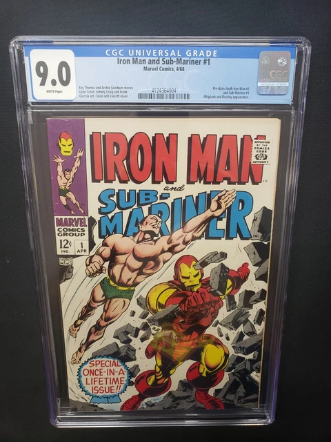 Iron Man & Sub-Mariner #1 Pre-dates Both Ongoing Solo Series Marvel 1968 CGC 9.0