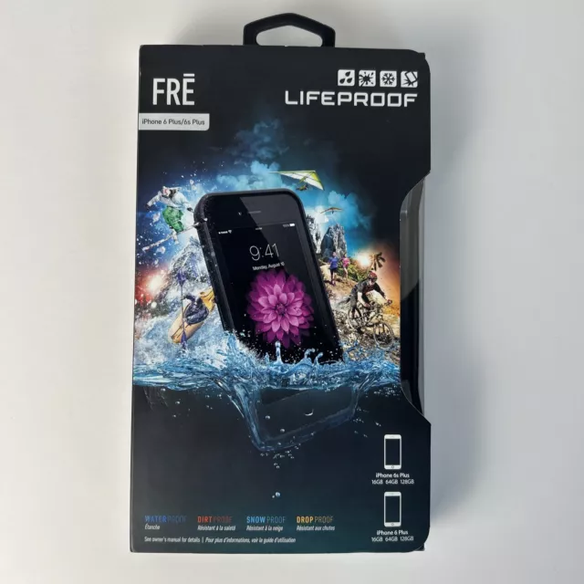 Lifeproof Fre Phone Case Cover iPhone 6 Plus Or 6Splus- Black waterproof New