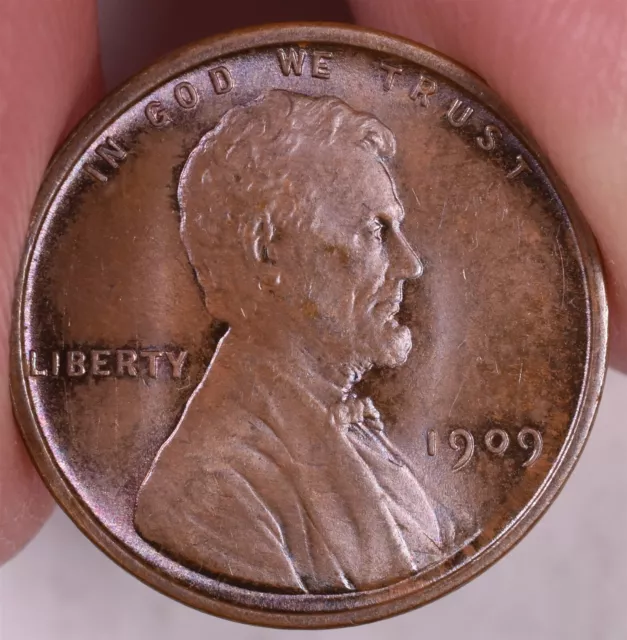1909 VDB Lincoln Wheat Penny Cent - BU