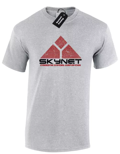 Skynet Vintage Mens T-Shirt Cyberdyne Retro Terminator  (Col)