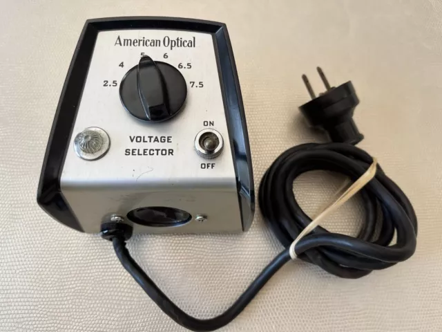 American Optical 350 Voltage Selector 2.5-7.5V Microscope Light UNTESTED & AS IS