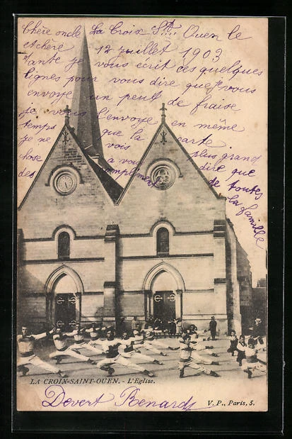 CPA Lacroix-Saint-Ouen, L´Eglise 1903