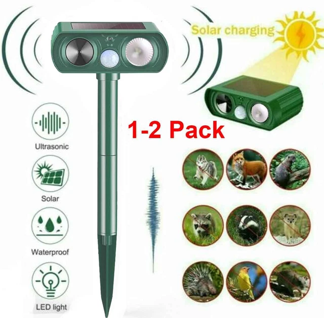 Solar Ultrasonic in Repellent Defender Rat, Squirrel, Deer, Raccoon,Skunk,Rabbit