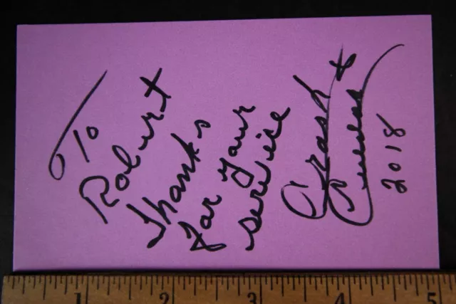 Country Musician CRASH CORRIDAN AUTOGRAPH INDEX CARD~