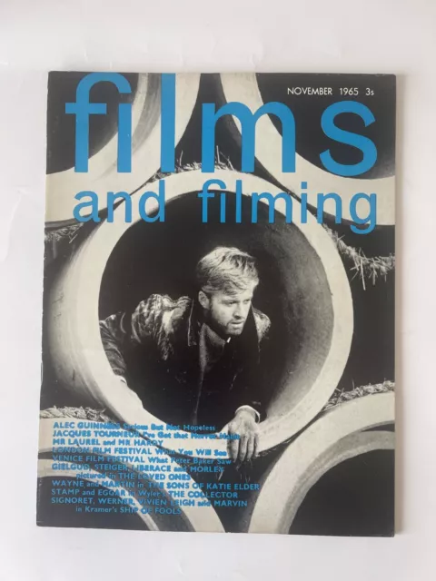 Films and Filming Magazine November 1965 Robert Redford Cover