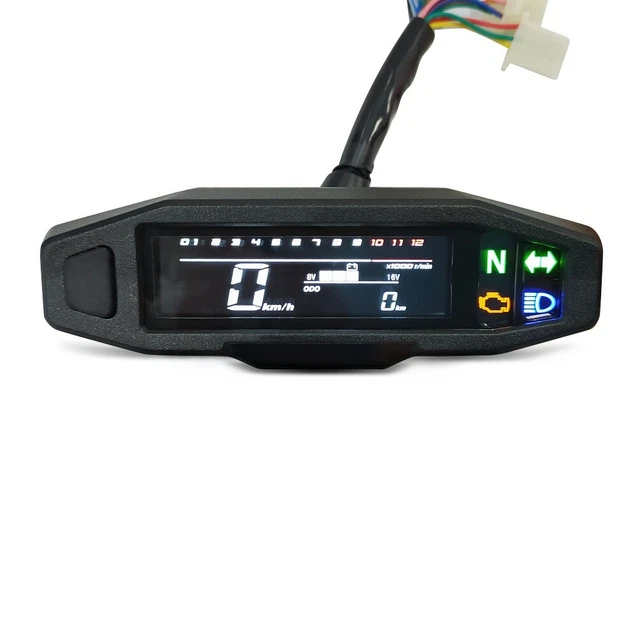 Contachilometri Digitale Per Moto ELING - 15000 RPM, 199 Km/h, 6 Marce, Per 1/2/4 Cilindri
