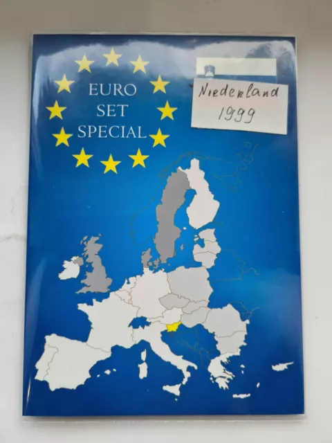 KMS Niederlande  2 Euro - 1 Cent  1999 im Eurofolder