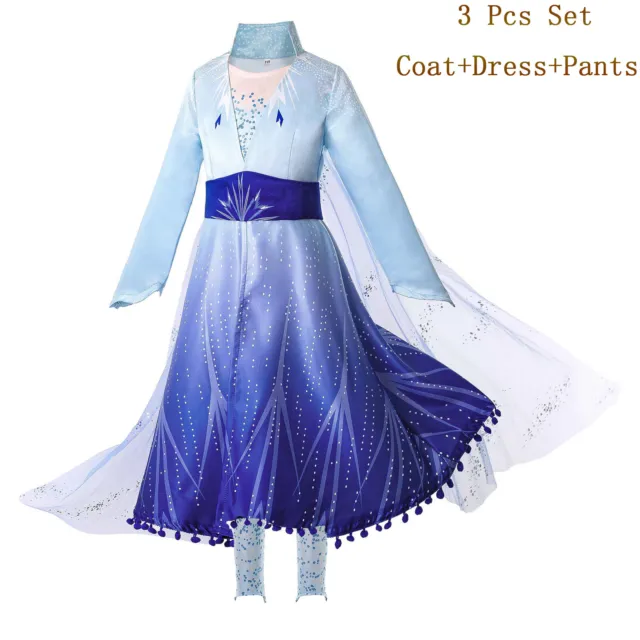 Costume cosplay da principessa congelata bambine costume festa di compleanno