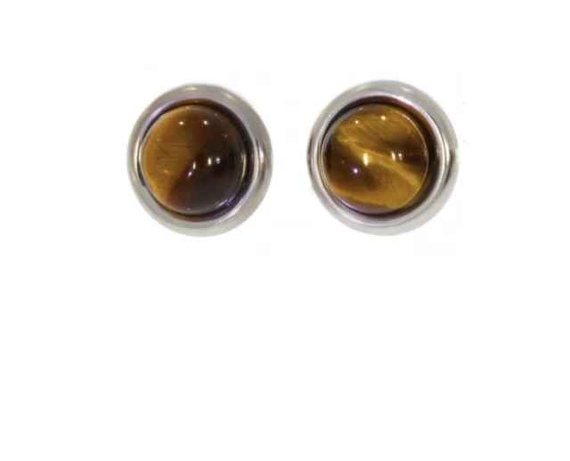 Boucles D'Oreilles Puces Argent 925 – Nacre Abalone Bleue, Naturelles, 1,64g
