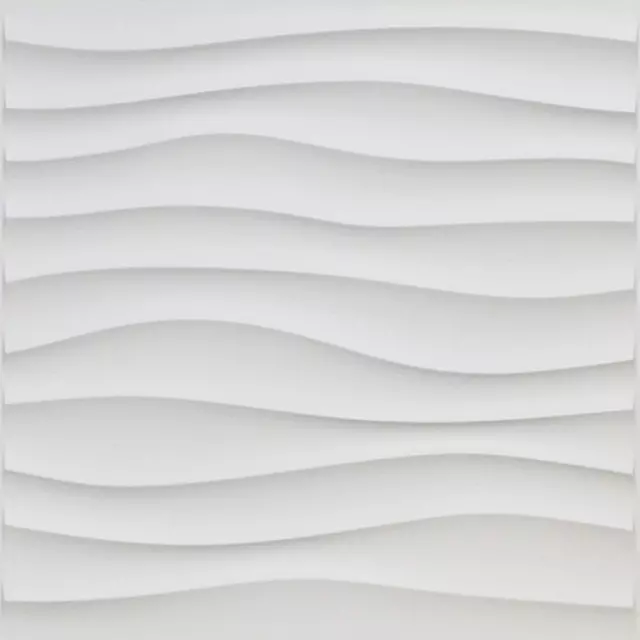 Art3d PVC 3D Wall Panels, Plastic Decorative Wall Tile in Black 12-Pack