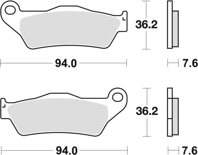 Plaquettes De Frein Kh181 Sinter Offroad Bmw R 1200 Hp2 04-10 R-Nine T '13-