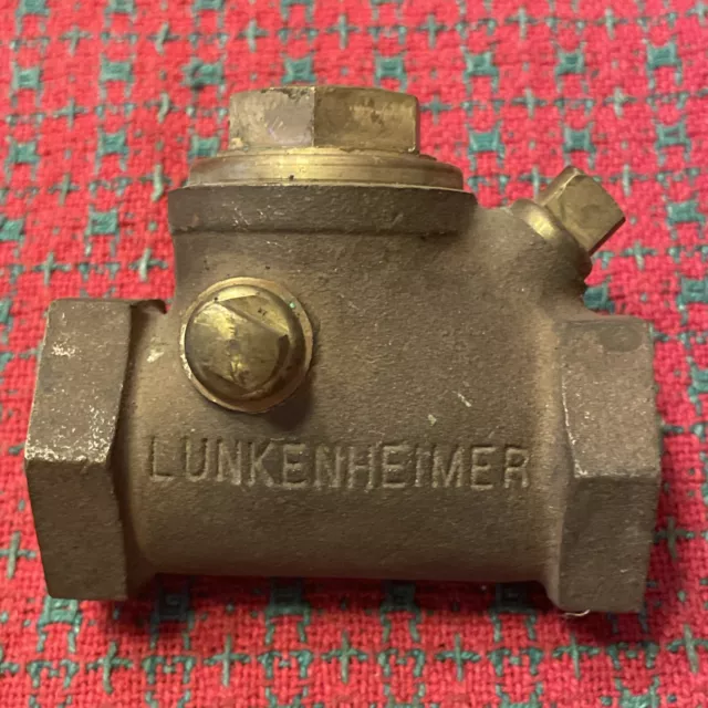 LUNKENHEIMER Y Swing Check Valve 3/4" 200 Water Fluid Hit Miss Engine