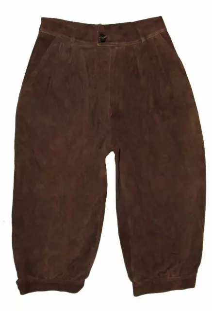 Zünftige Donne- Trachten- Kniebund- Pantaloni IN Pelle/Pantaloni Costume " Braun