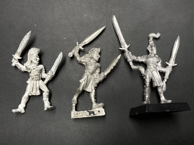 Warhammer Aos Wood Elf Elves Wardancer x3 Metal OOP 90s