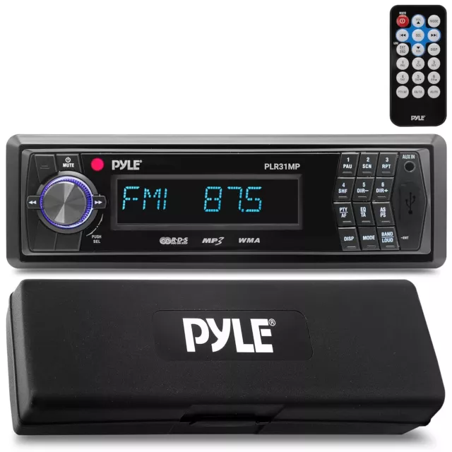 Pyle Car Stereo Head Unit Receiver - Premium in Dash AM/FM-MPX Tuning Media Ra