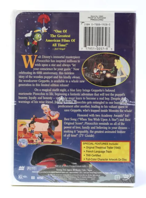 Pinocchio (DVD, 1999, Limited Issue) 2