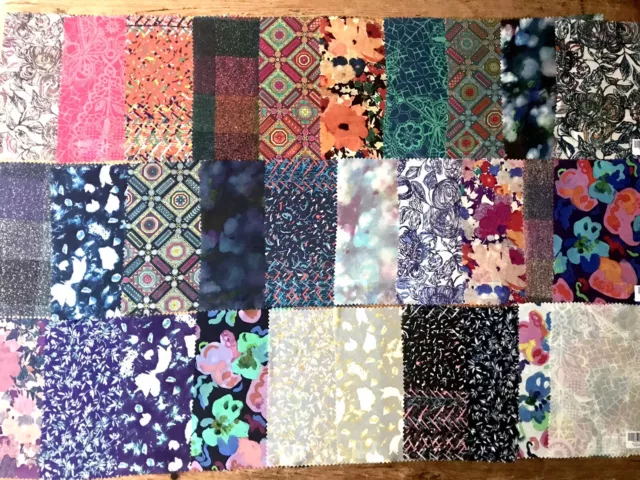Liberty 100% Silk Georgette Fabric - Material Samples Swatches Scrap Lot Charm
