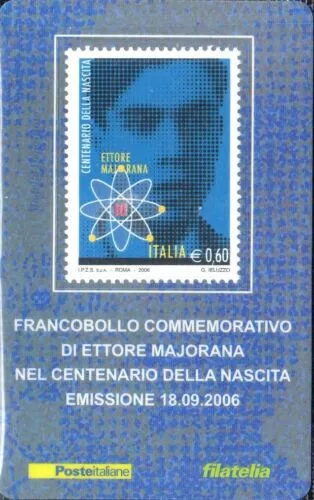 Italia 2006 Ettore Majorana Tessera Filatelica Francobollo