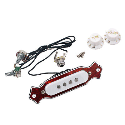 Micro guitare électrique pré-câblé à 4 cordes simple bobinage rouge avec