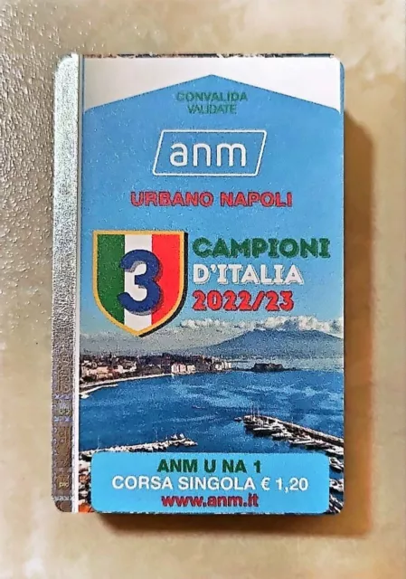 Biglietto commemorativo ANM Tricolore Scudetto Napoli 2022/2023 EDIZIONE LIMITAT