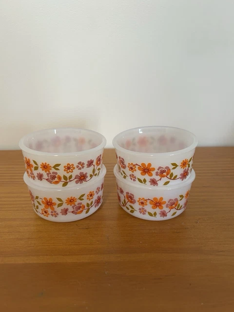 Lot de 3 ramequins Arcopal Fleurs rouge orange et jaune